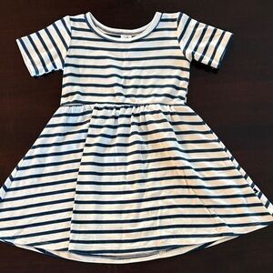 Little & Lively 1-2T Navy and White Striped Dress
